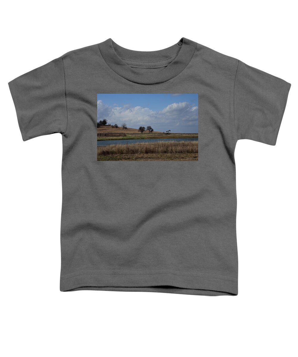 Oil Well Toddler T-Shirt featuring the photograph Oklahoma Still Life by Jolynn Reed