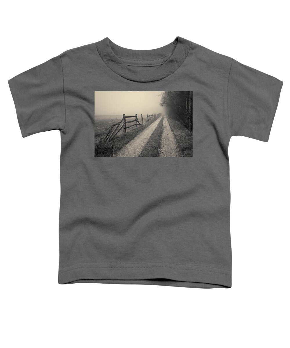 Old Toddler T-Shirt featuring the photograph Old Farm Road Toned by David Gordon