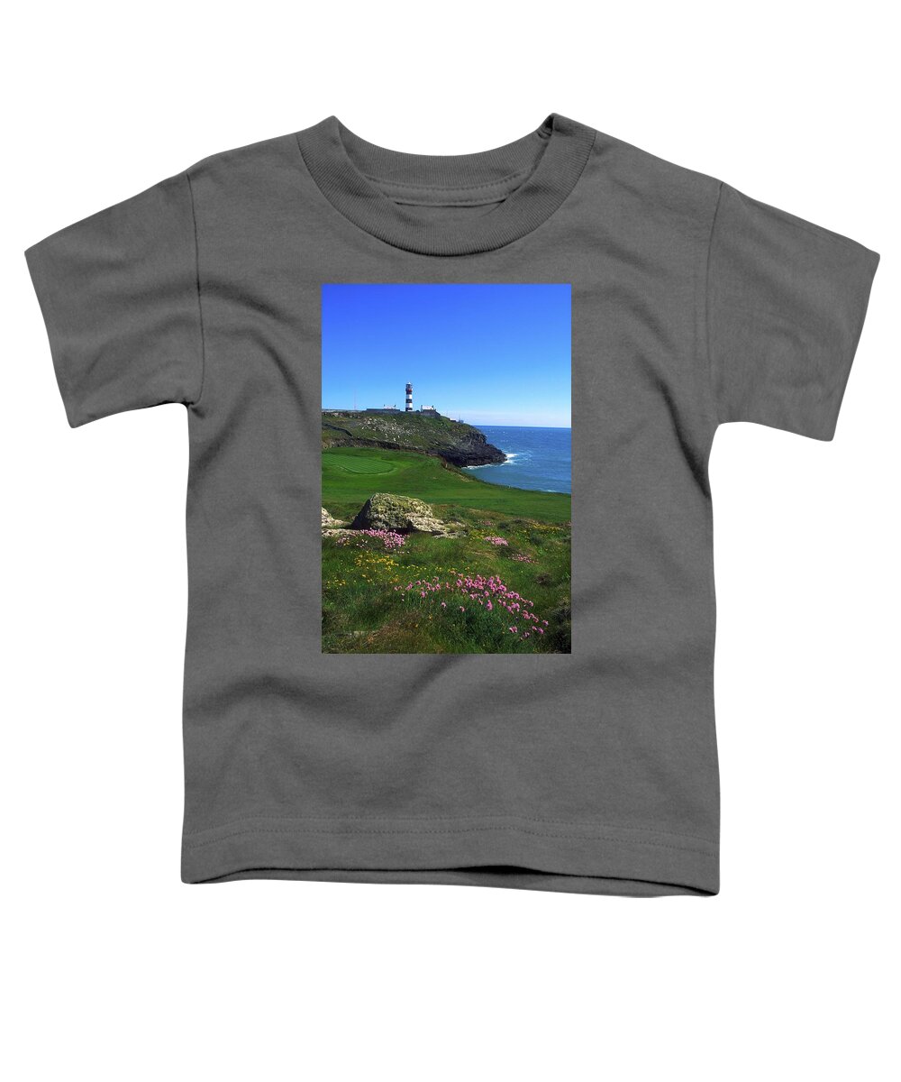 Clear Sky Toddler T-Shirt featuring the photograph Old Head Of Kinsale Lighthouse by The Irish Image Collection 