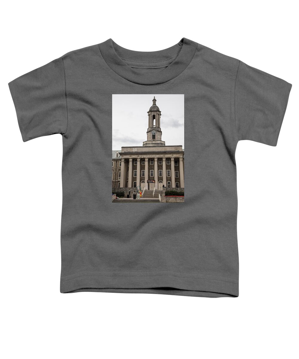 Penn State Toddler T-Shirt featuring the photograph Old Main Penn State from front by John McGraw