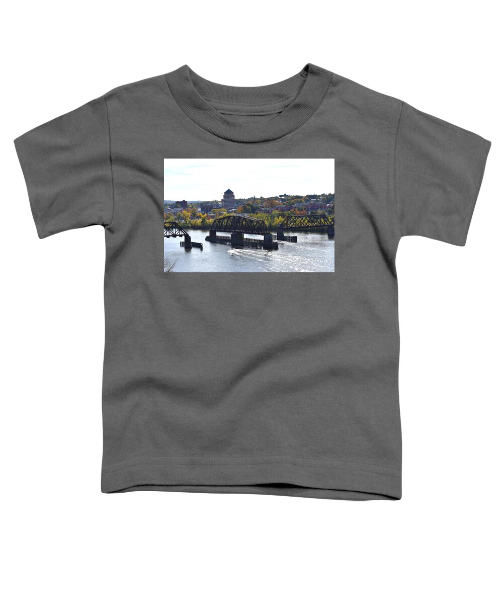 Rail Toddler T-Shirt featuring the photograph Old Railroad Bridge 1 by Nina Kindred