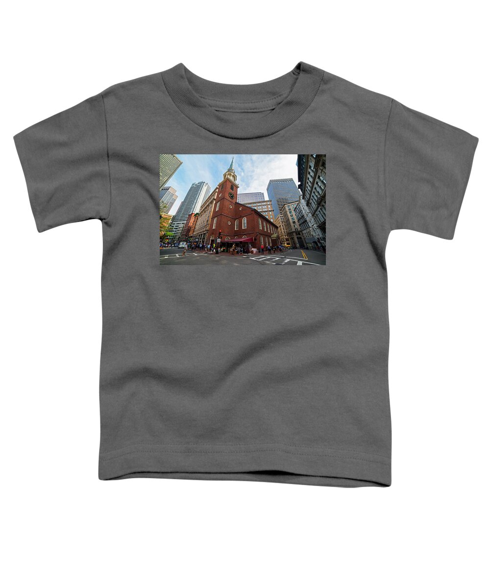 Boston Toddler T-Shirt featuring the photograph Old South Meeting House Boston MA by Toby McGuire