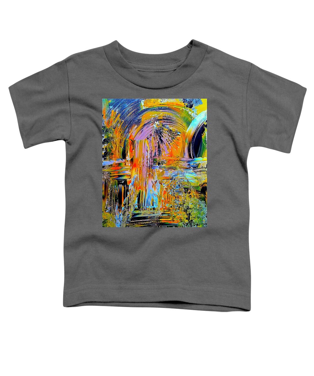 Abstract Art Print Toddler T-Shirt featuring the painting OLD TOWN OF NICE 2 of 3 by Monique Wegmueller