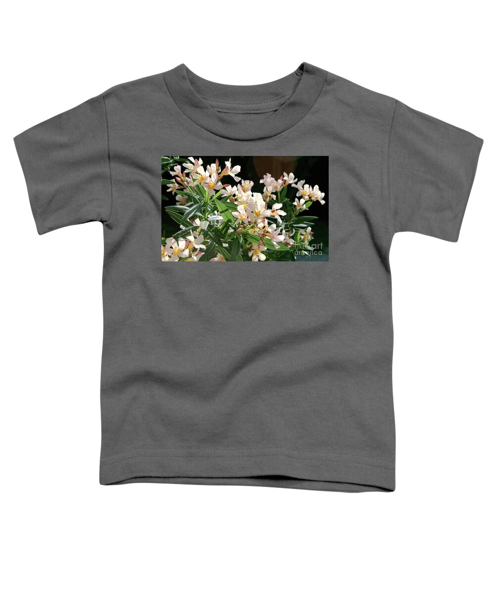 Oleander Toddler T-Shirt featuring the photograph Oleander Petite Salmon 3 by Wilhelm Hufnagl