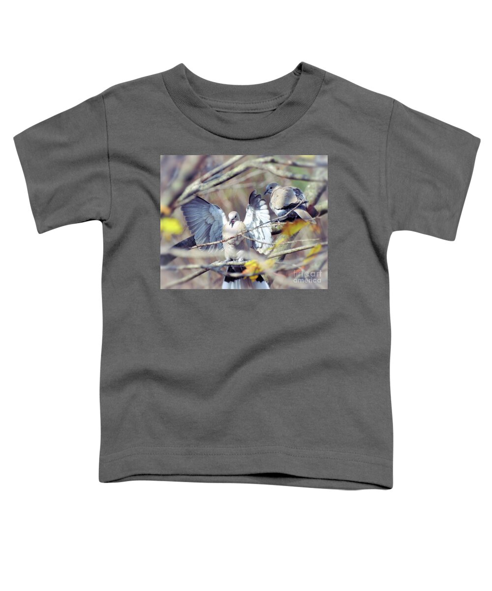 Dove Toddler T-Shirt featuring the photograph On The Wings of A Dove by Kerri Farley