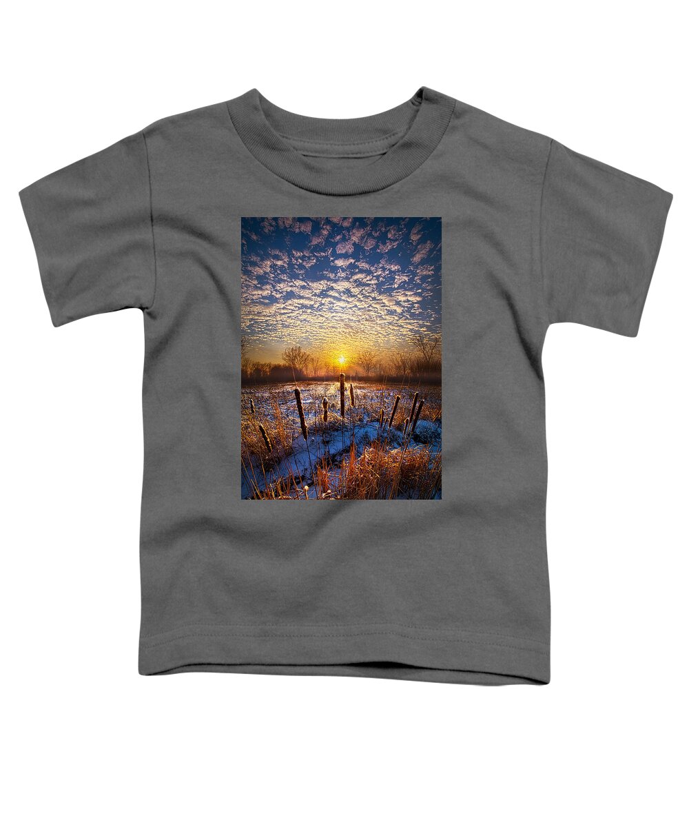 Cattails Toddler T-Shirt featuring the photograph One Day At A Time by Phil Koch