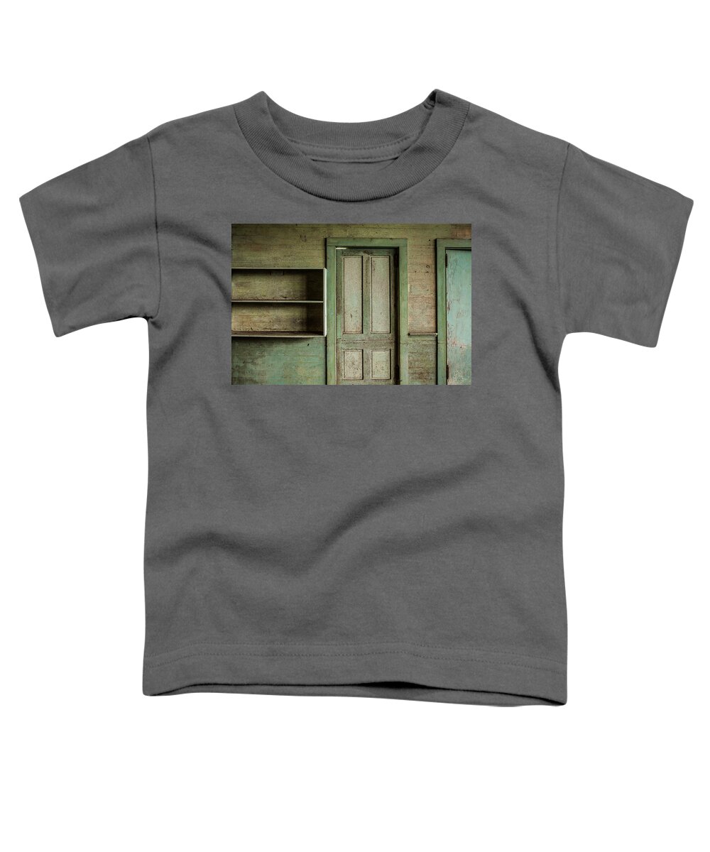 Wooden Door Toddler T-Shirt featuring the photograph One room schoolhouse interior - damascus pennsylvania by David Smith