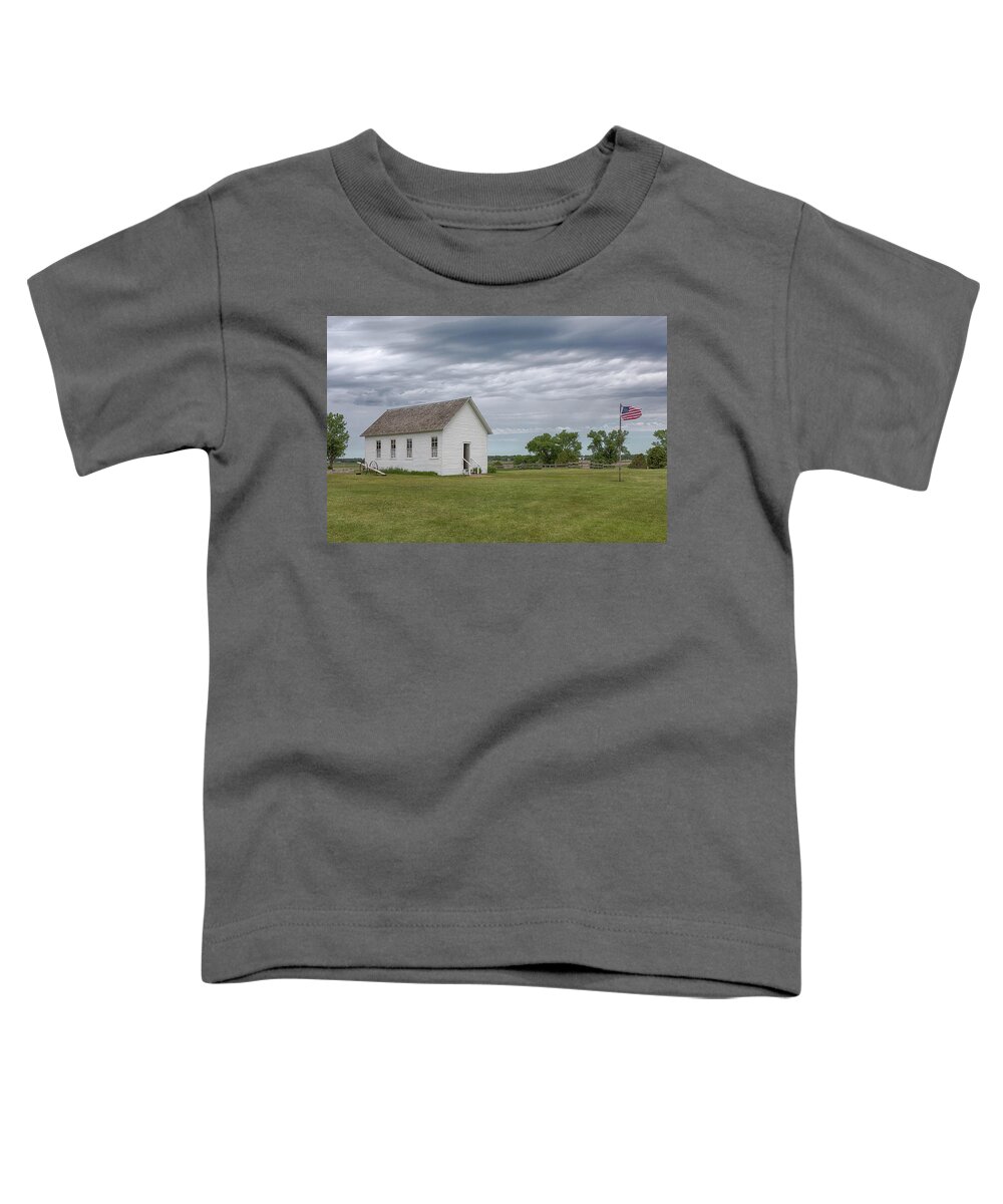 De Smet Toddler T-Shirt featuring the photograph One Room Schoolhouse by Susan Rissi Tregoning