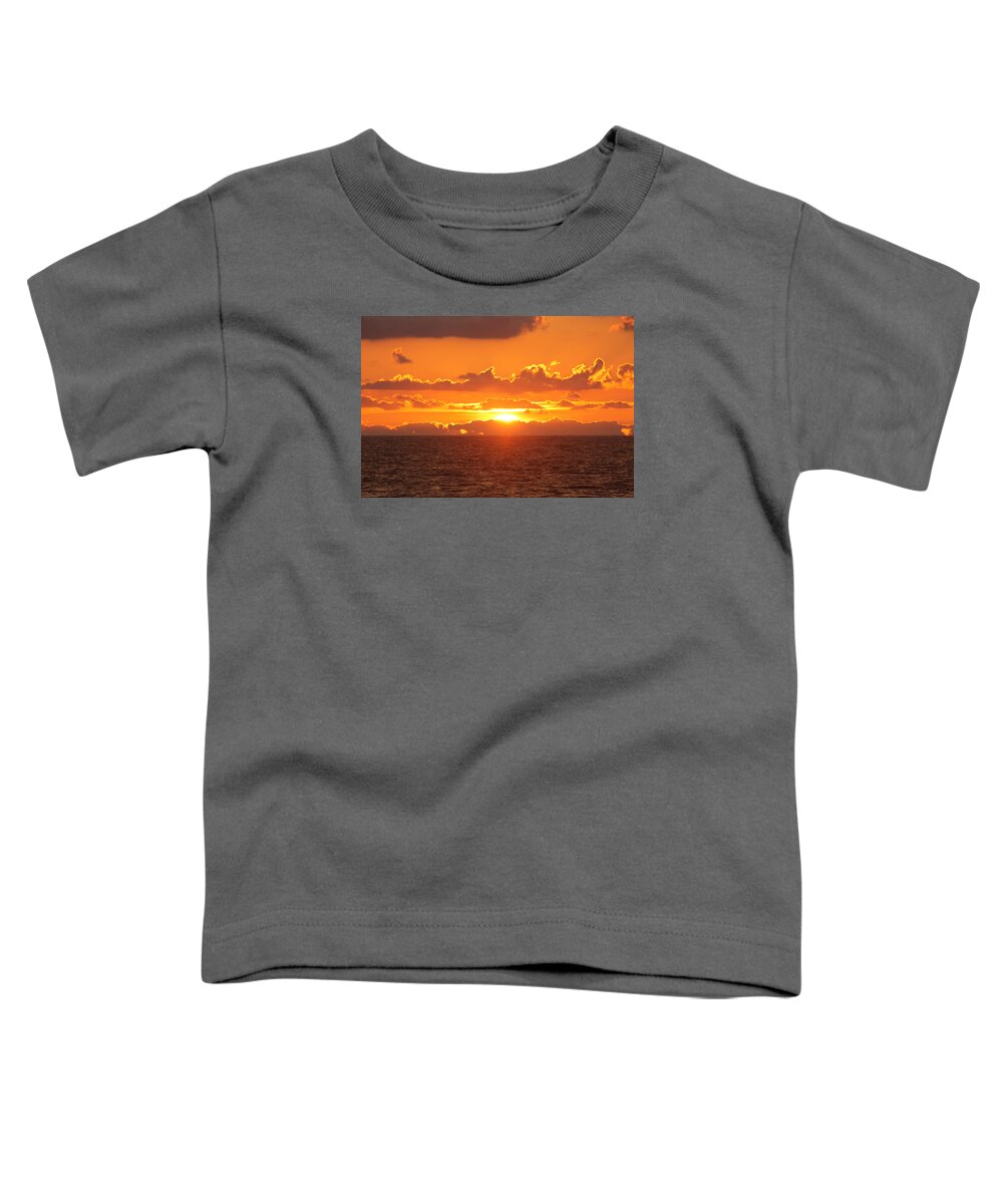 Sun Toddler T-Shirt featuring the photograph Orange Skies At Dawn by Robert Banach