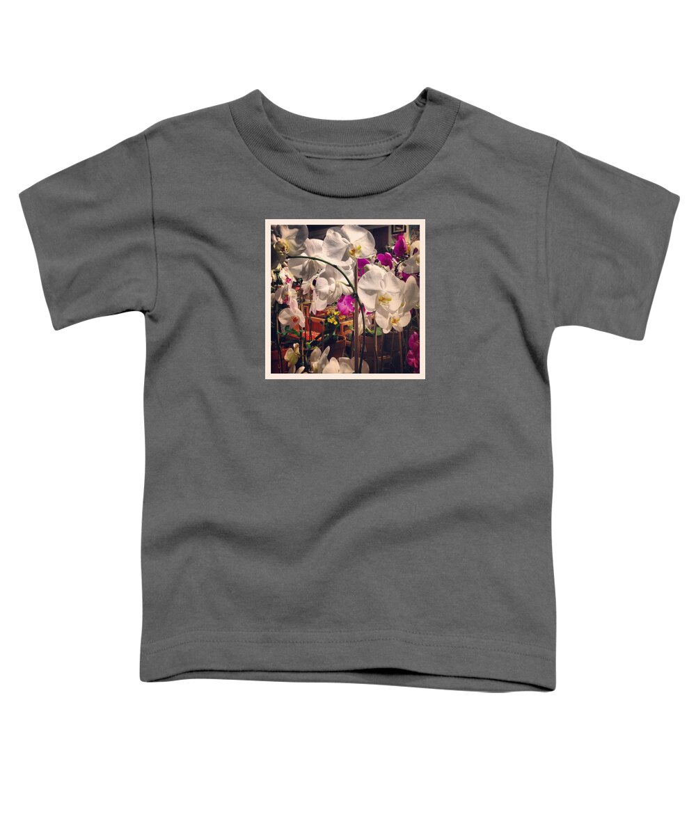 Orchids Toddler T-Shirt featuring the photograph Orchids in the Store by Will Felix