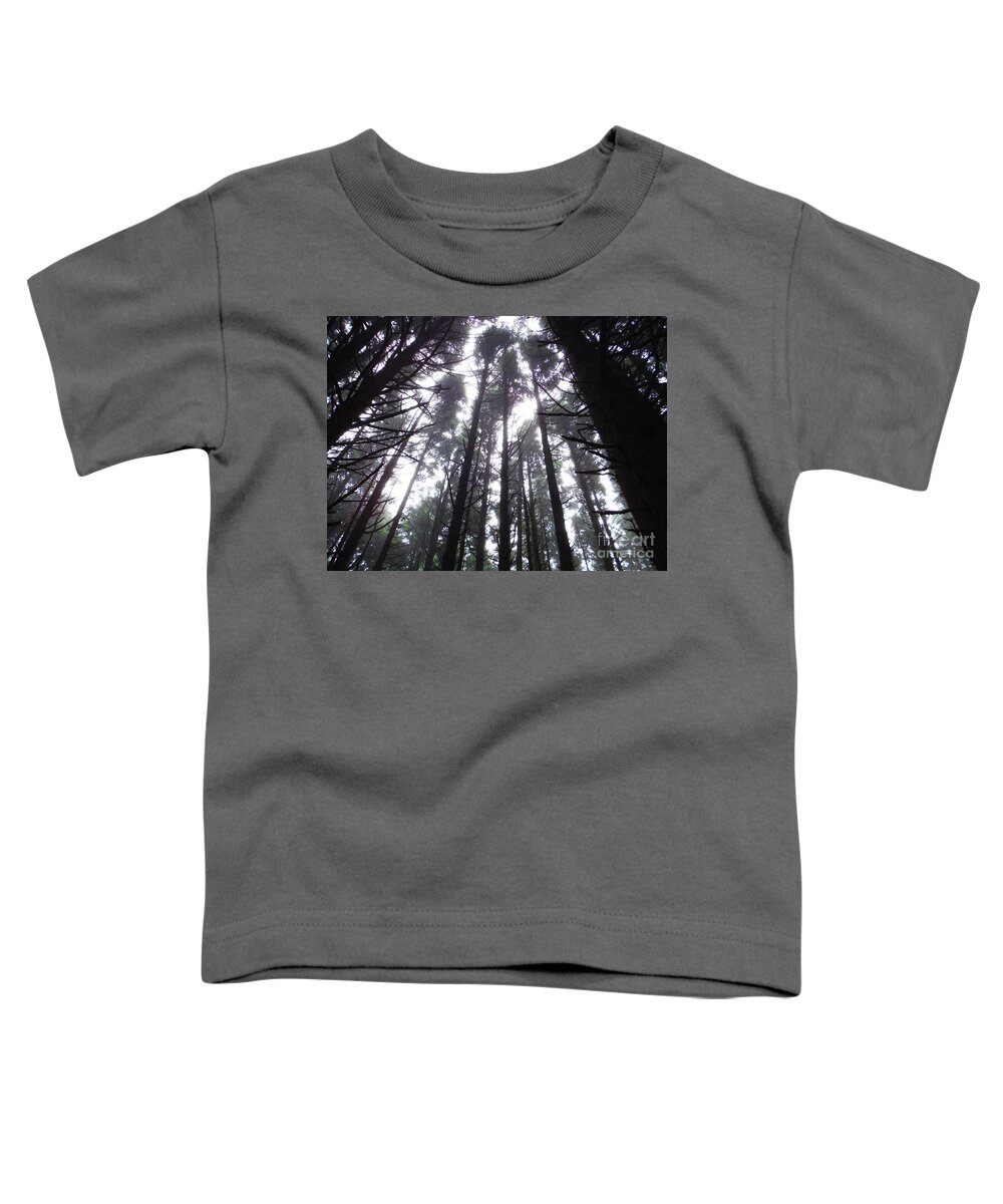 Oregon Pine Tops 2 Toddler T-Shirt featuring the photograph Oregon Pine Tops 2 by Paddy Shaffer