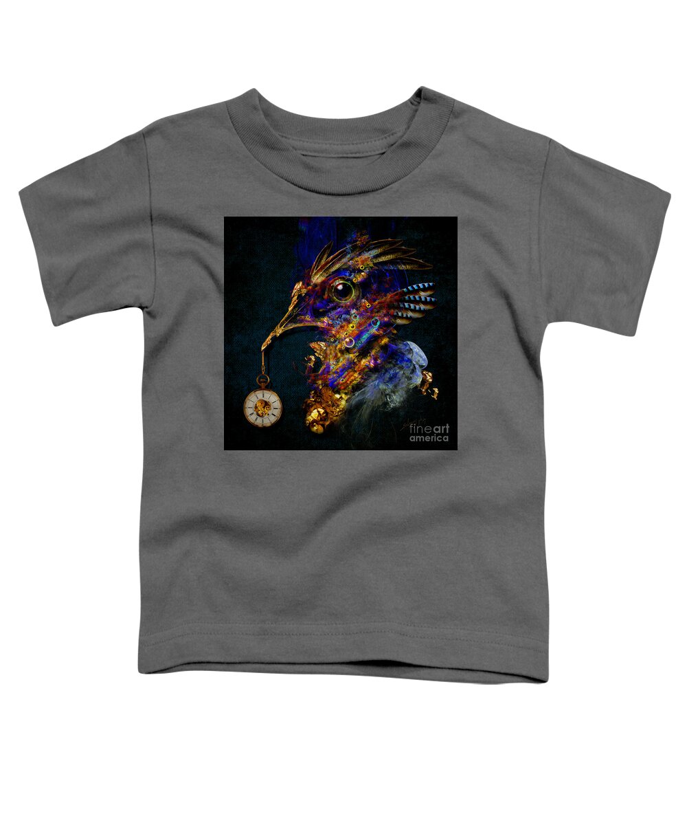 Bird Toddler T-Shirt featuring the painting Outside of time by Alexa Szlavics
