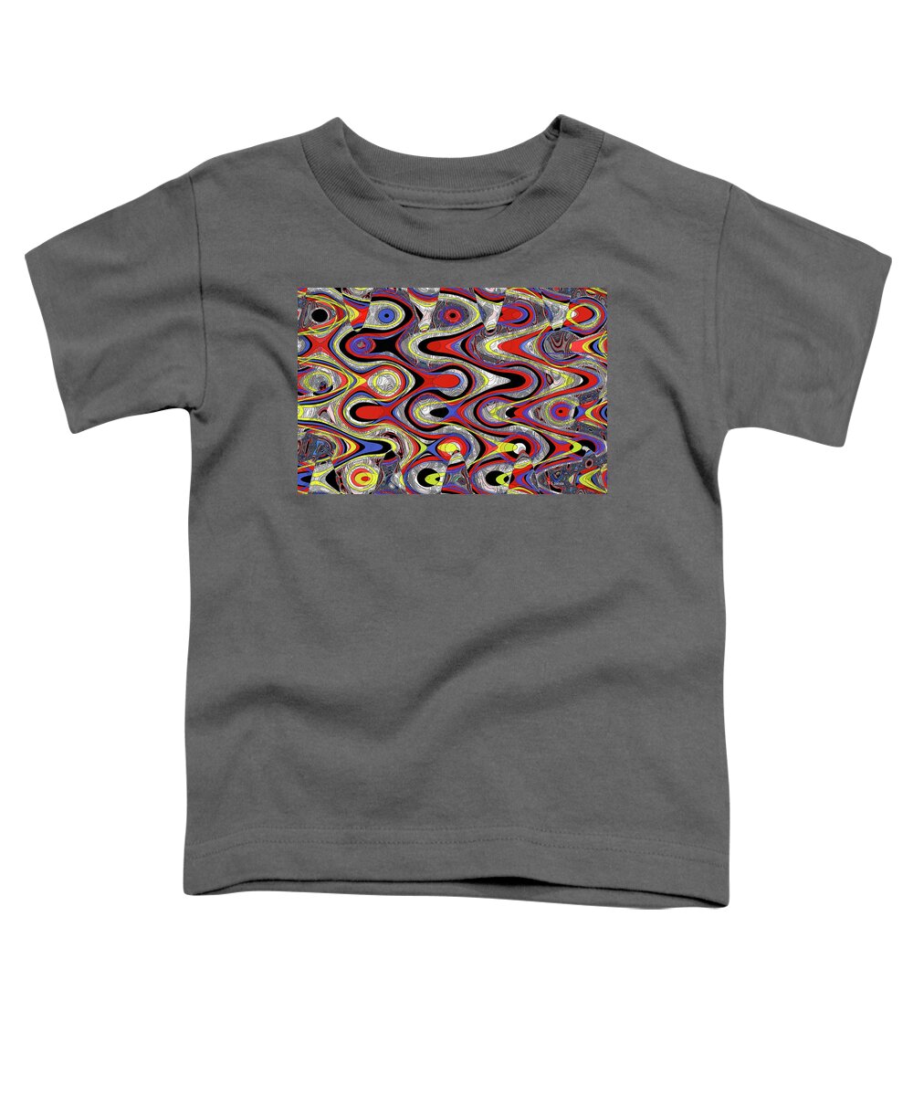 Overlay Panel Janca Abstract #2593e3a Toddler T-Shirt featuring the digital art Overlay Panel Janca Abstract #2593e3a by Tom Janca