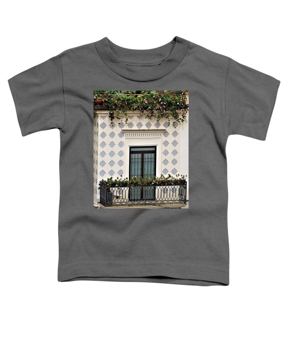 Piazza Del Duomo Toddler T-Shirt featuring the photograph Overlooking the Piazza by Laurie Morgan