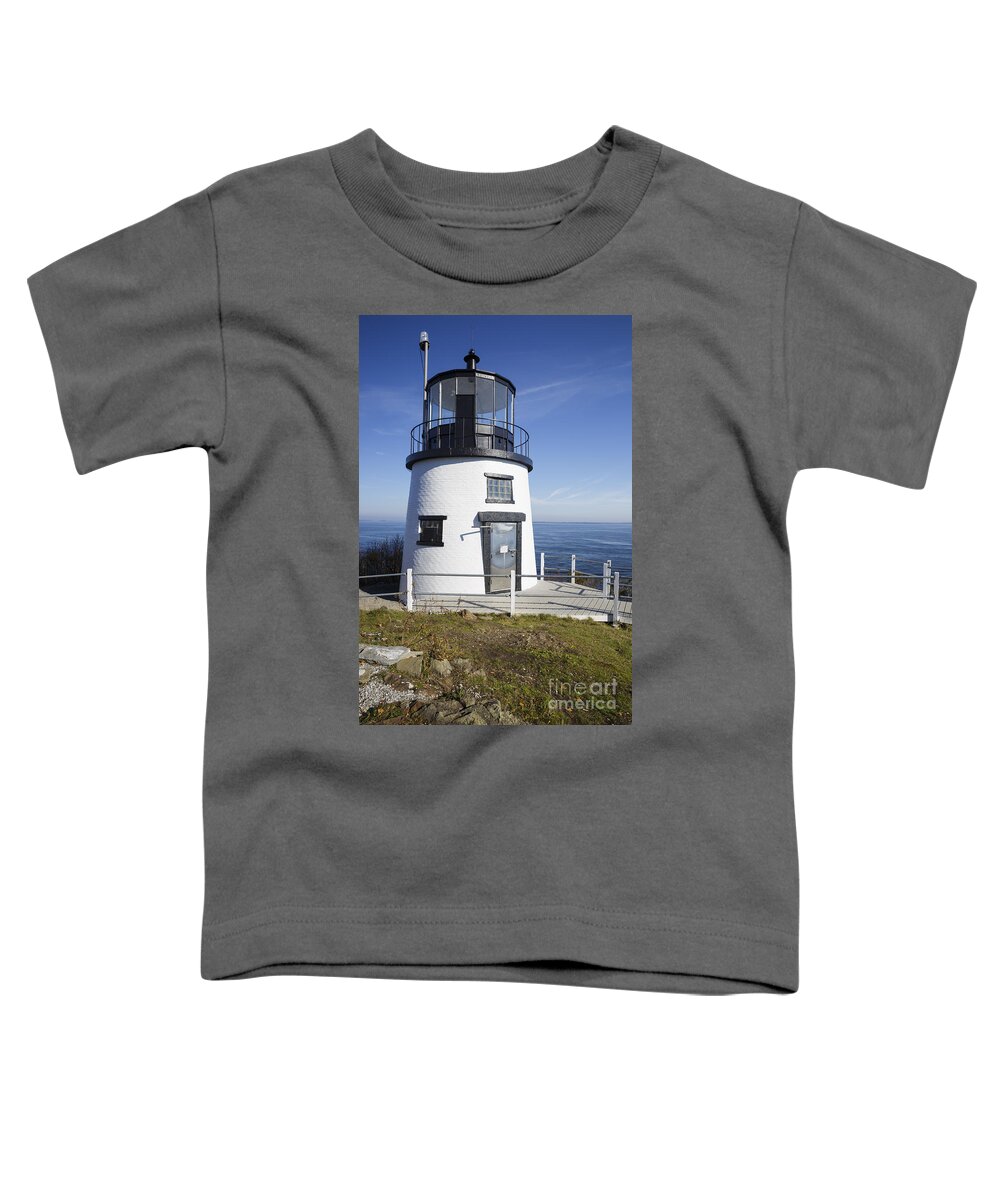 Maine Historical Preservation Toddler T-Shirt featuring the photograph Owls Head Light - Owls Head Maine by Erin Paul Donovan