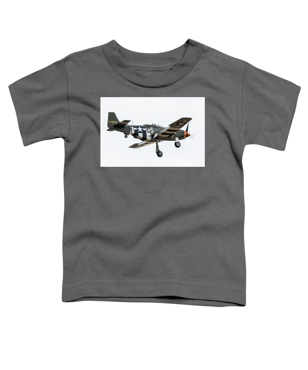 P51 Toddler T-Shirt featuring the digital art P-51 Mustang - Frensi by Airpower Art
