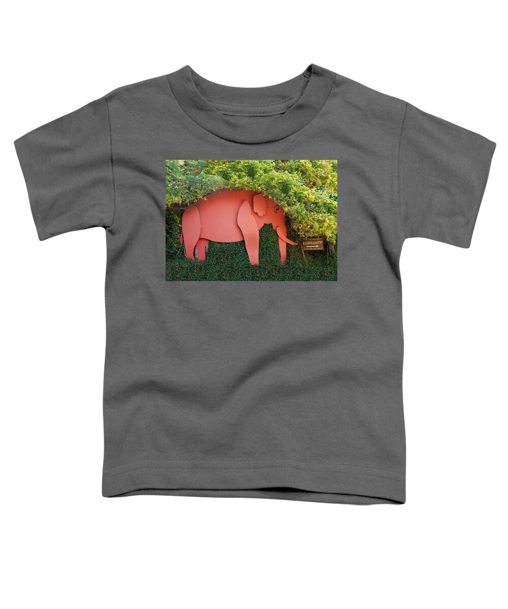 Gameday Toddler T-Shirt featuring the photograph Pachyderm Sign by Kenny Glover