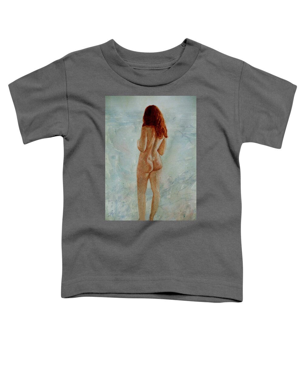 Erotic Toddler T-Shirt featuring the painting Pacific Ocean by David Ladmore