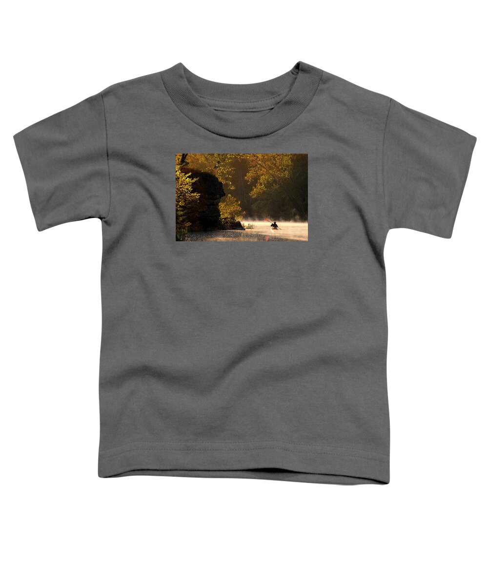 2015 Toddler T-Shirt featuring the photograph Paddling in Autumn by Robert Charity