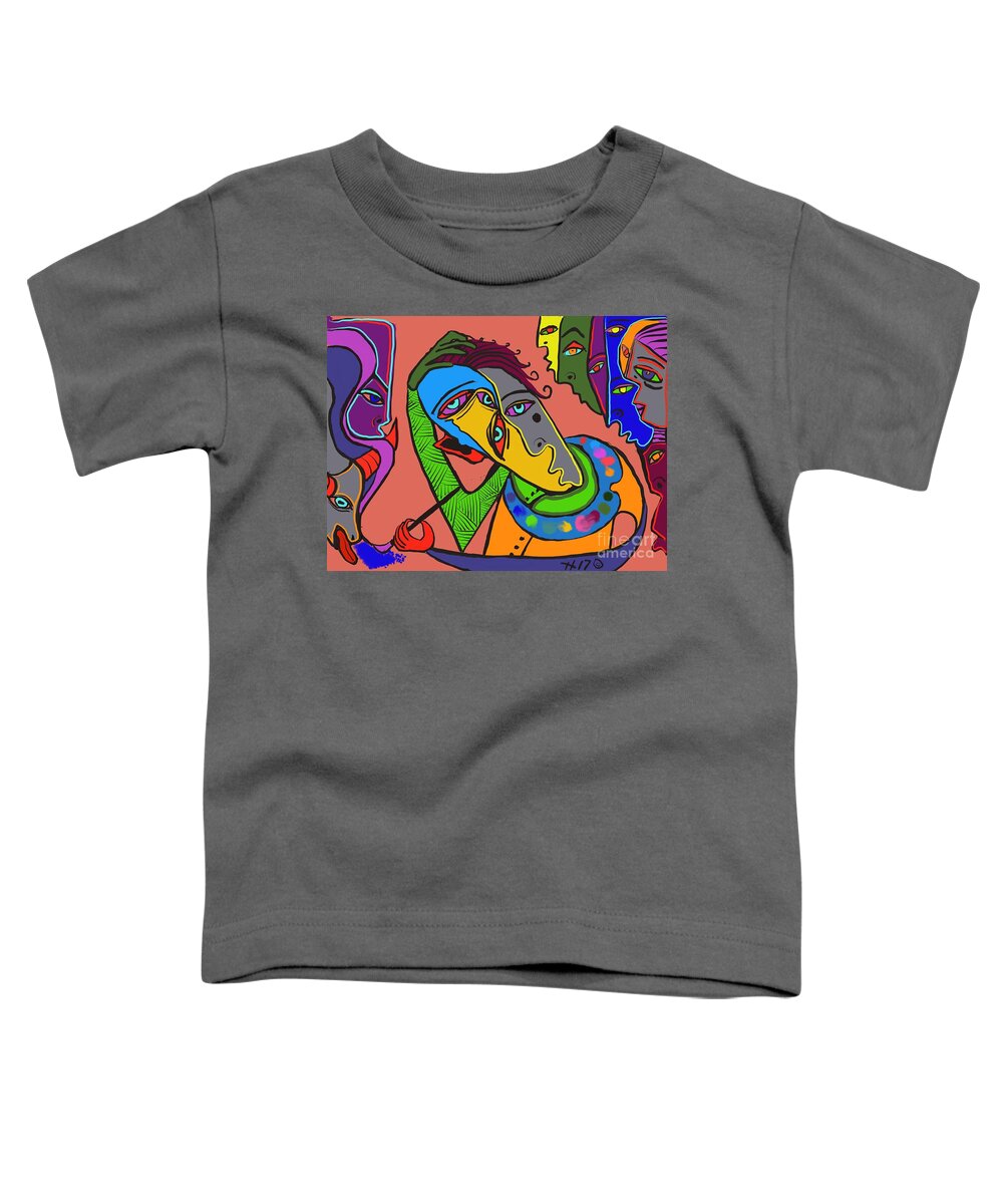  Toddler T-Shirt featuring the digital art Painters block by Hans Magden