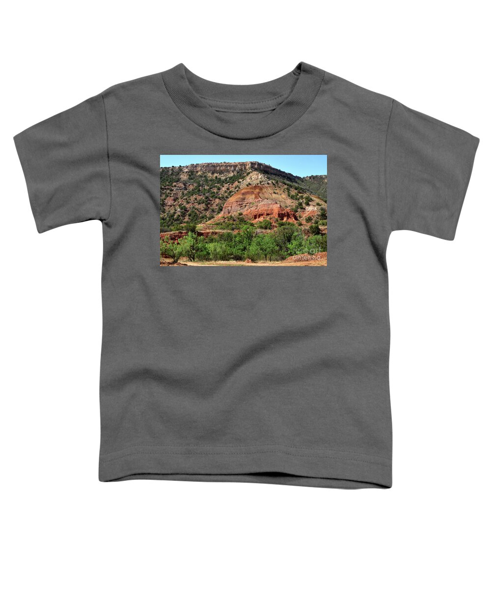 Palo Duro Toddler T-Shirt featuring the photograph Palo Duro Canyon in Texas by Louise Heusinkveld