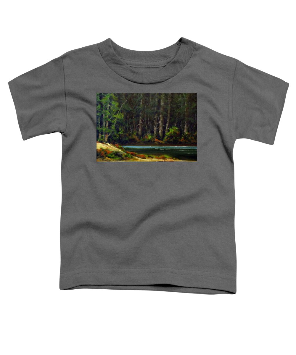 Painting Toddler T-Shirt featuring the painting Park Refuge by Jim Gola
