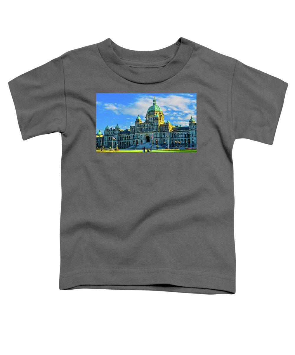 Buildings Toddler T-Shirt featuring the photograph Parliament Victoria BC by Jason Brooks