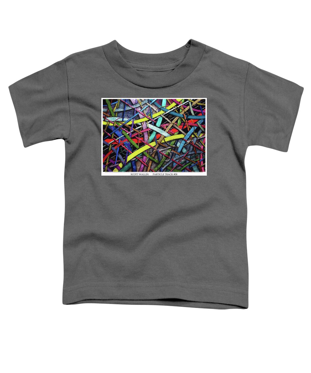 A Bright Toddler T-Shirt featuring the painting Particle Track Fifty-eight by Scott Wallin