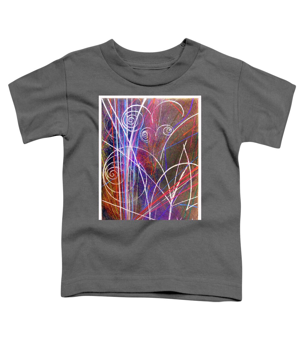 A Bright Toddler T-Shirt featuring the painting Particle Track Study Ten by Scott Wallin
