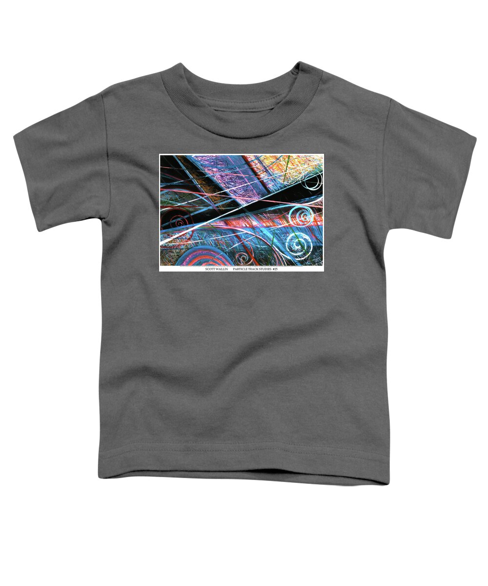 A Bright Toddler T-Shirt featuring the painting Particle Track Study Twenty-five by Scott Wallin
