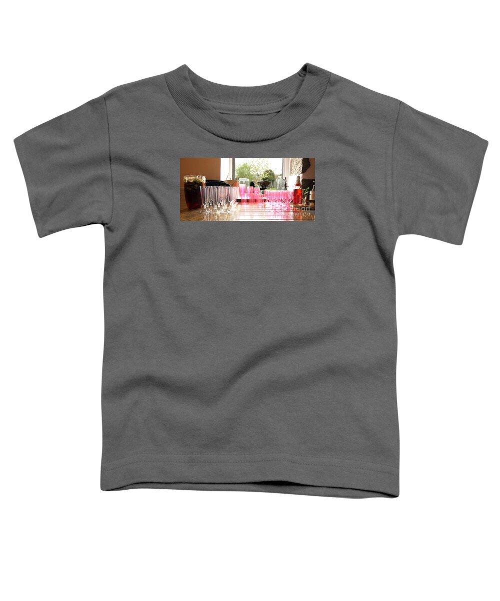 Glass Toddler T-Shirt featuring the photograph Party Drinks by Terri Waters