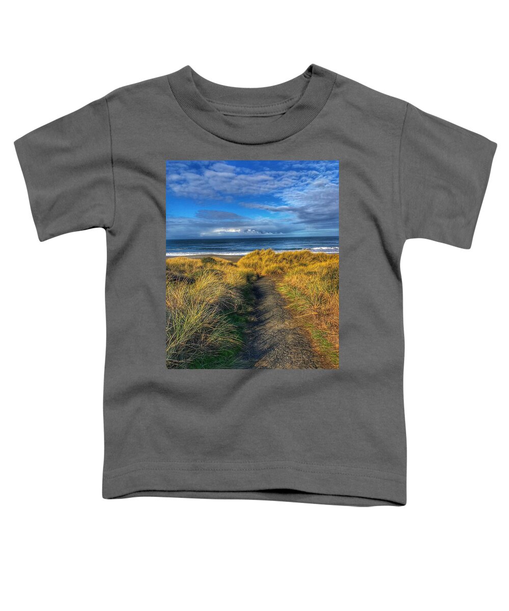 Landscape Toddler T-Shirt featuring the photograph Path to the Beach by Bonnie Bruno