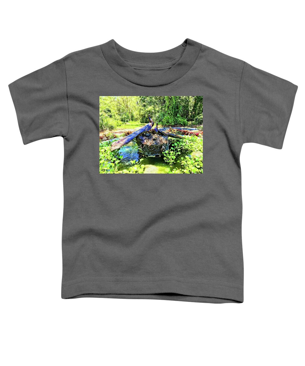 Alicegipsonphotographs Toddler T-Shirt featuring the photograph Peacocks In The Garden by Alice Gipson