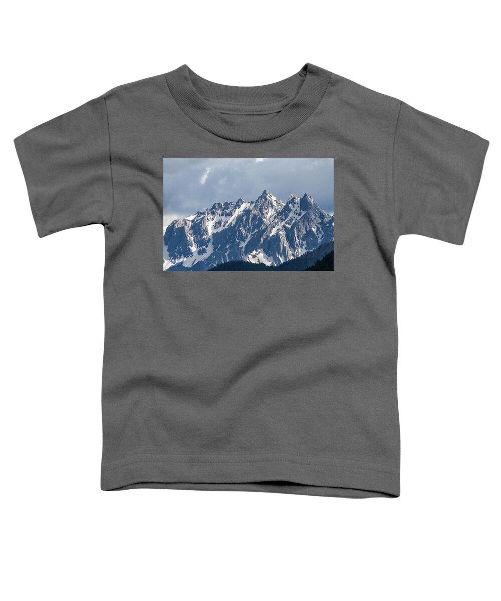 Mountain Landscape Toddler T-Shirt featuring the photograph Peaks of the Font Sancte - French Alps by Paul MAURICE