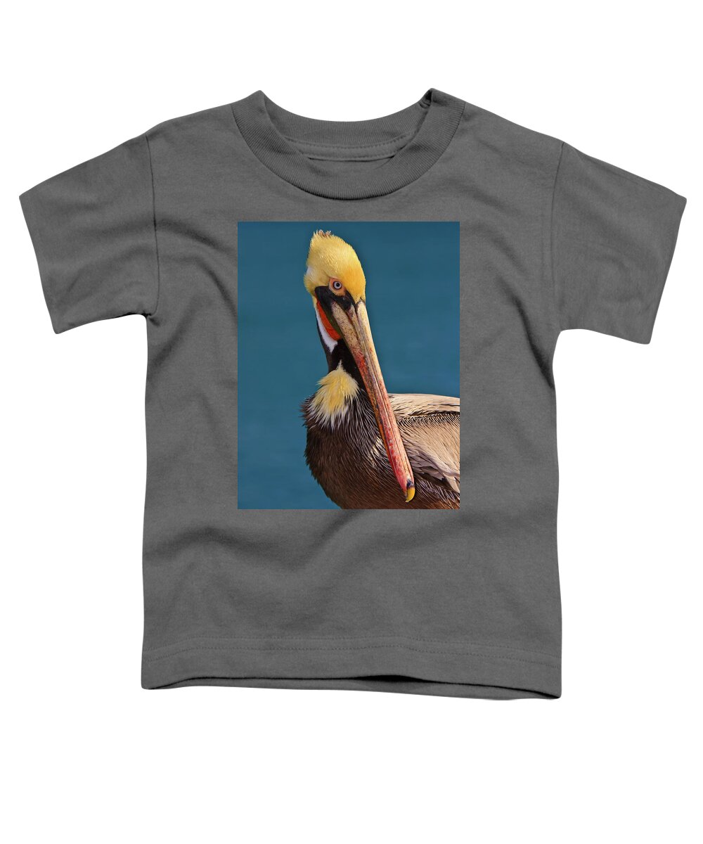 Pelican Toddler T-Shirt featuring the photograph Pelican by Beth Sargent