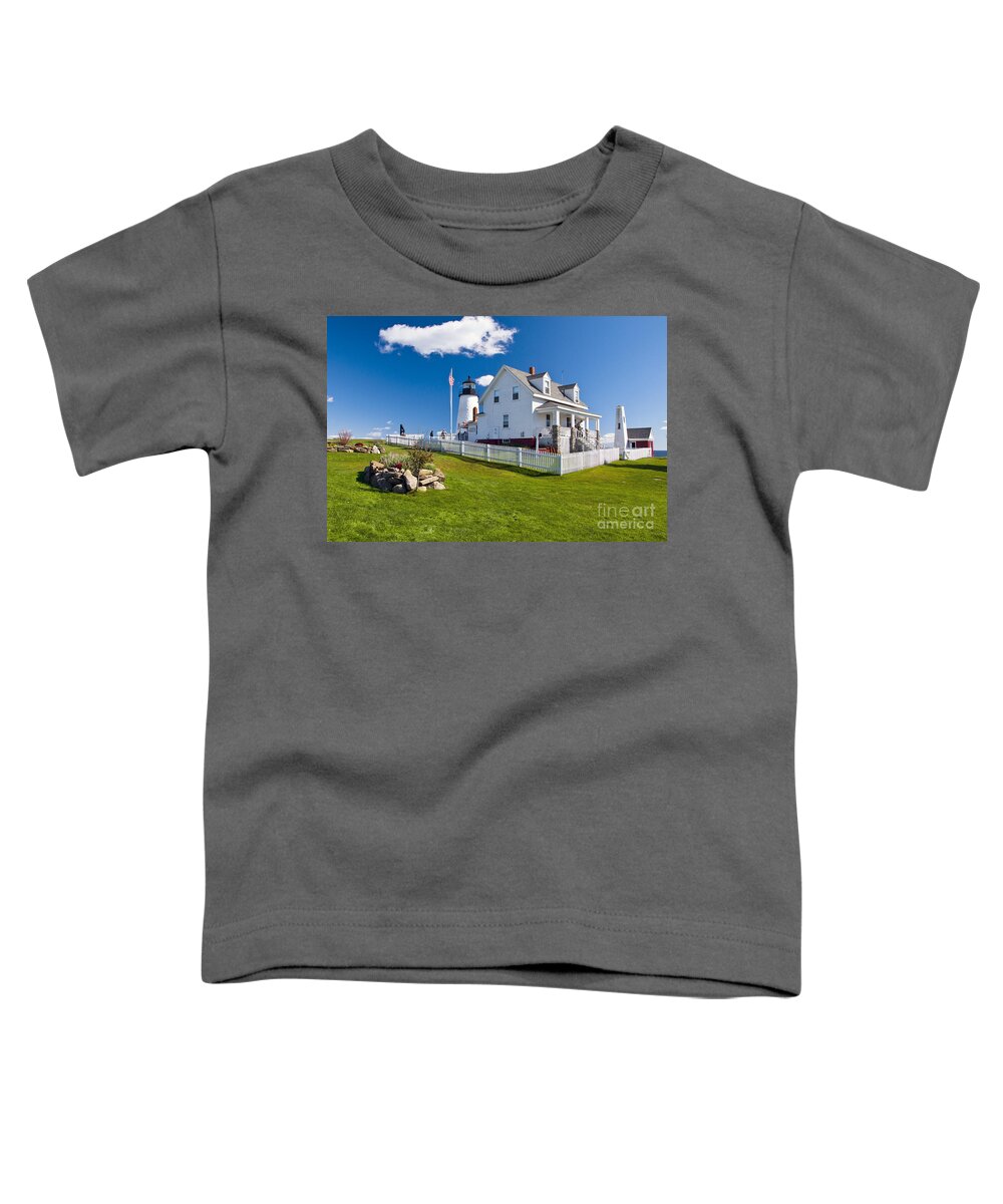 Pemaquid Point Lighthouse Toddler T-Shirt featuring the photograph Pemaquid Point Lighthouse 10 by Glenn Gordon
