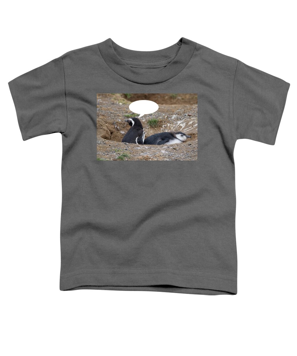 Penguins Toddler T-Shirt featuring the photograph Penguins are Funny 2 by John Haldane