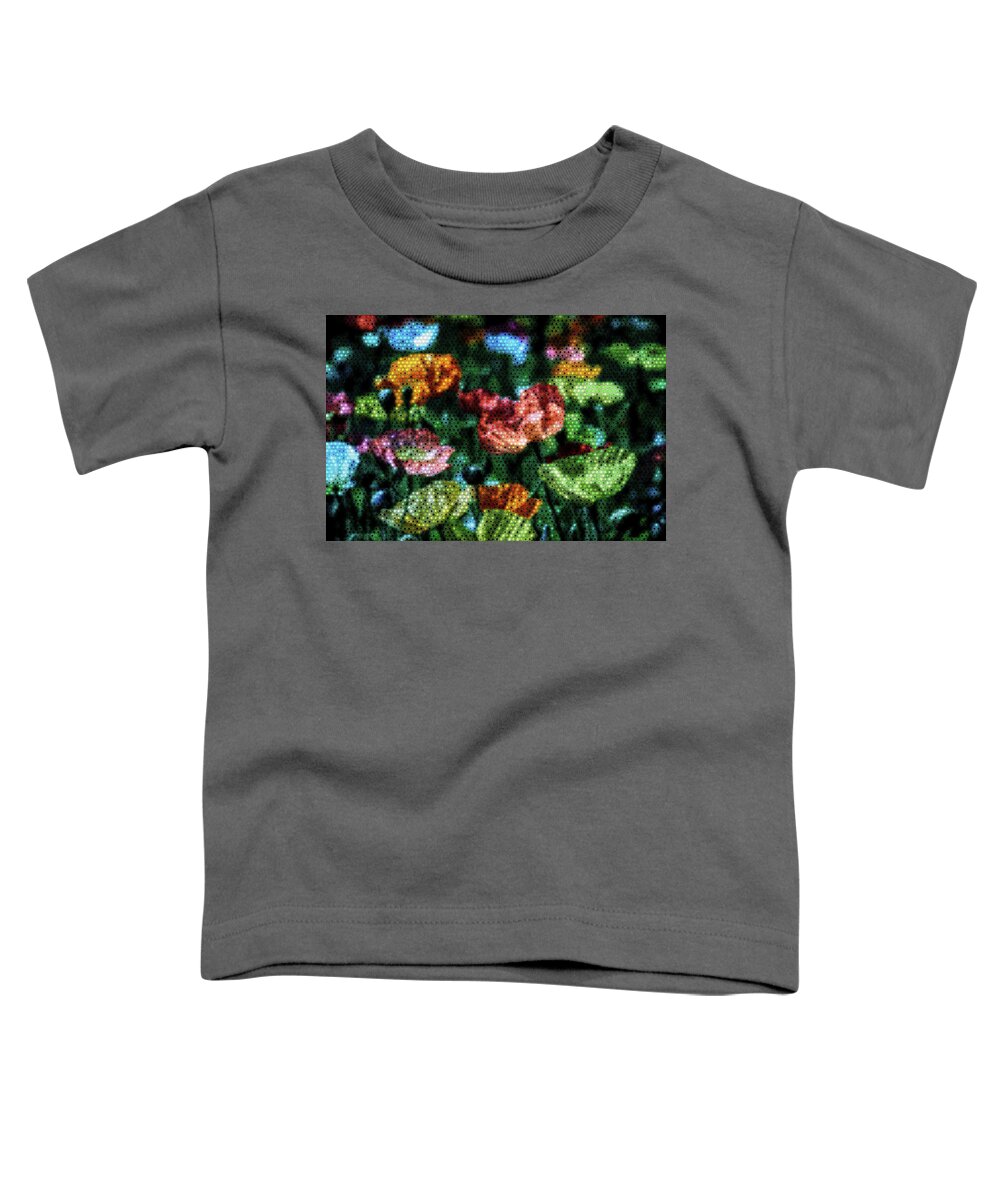 Flowers Toddler T-Shirt featuring the digital art Peppered Blossom Beauties by Carol Crisafi