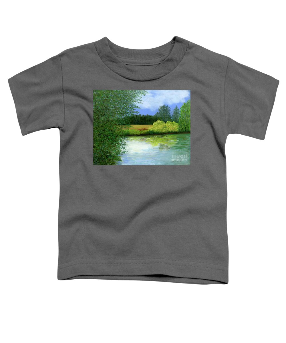 Pond Toddler T-Shirt featuring the painting Perfect Afternoon by Ginny Neece