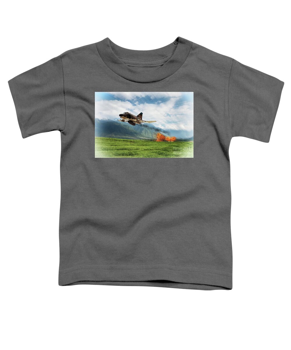 F-4 Phantom Toddler T-Shirt featuring the digital art Phantom Bomb Run by Airpower Art