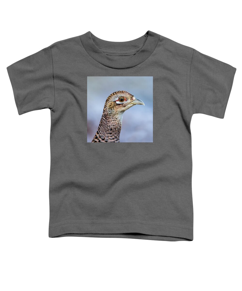 Pheasant Hen Toddler T-Shirt featuring the photograph Pheasant Hen by Torbjorn Swenelius