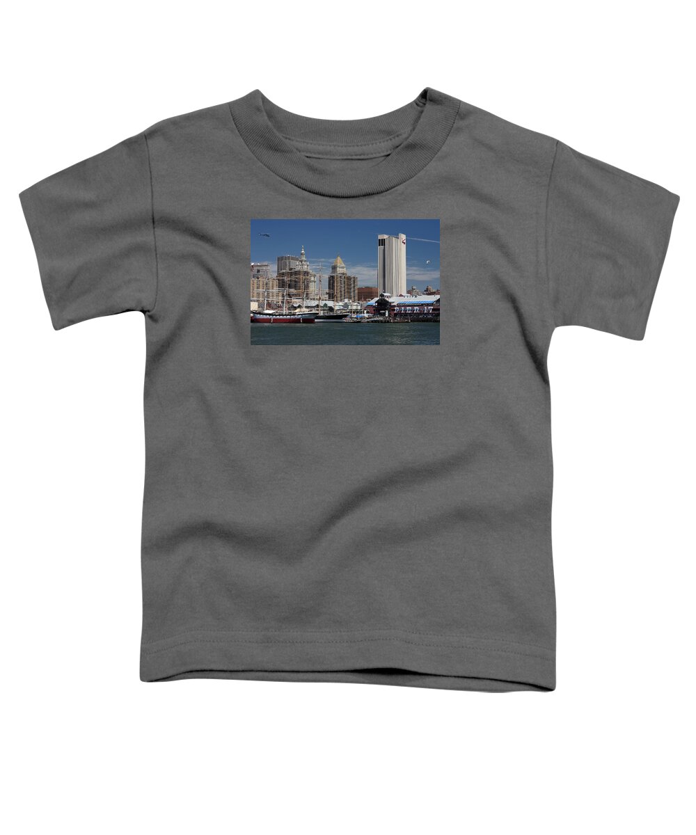 Pier 17 Nyc Toddler T-Shirt featuring the photograph Pier 17 NYC by Ken Barrett