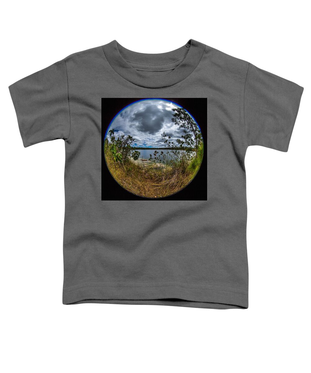 Fisheye Toddler T-Shirt featuring the photograph Pine Glades Lake 18 by Michael Fryd