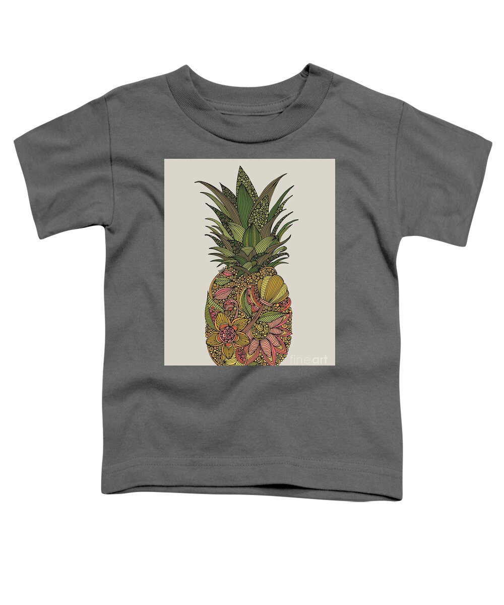 Pineapple Toddler T-Shirt featuring the digital art Pineapple by MGL Meiklejohn Graphics Licensing
