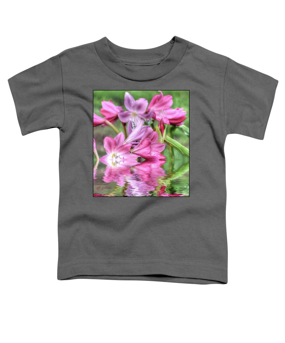 Flowers Toddler T-Shirt featuring the photograph Pink Lily Flood by Geraldine Alexander
