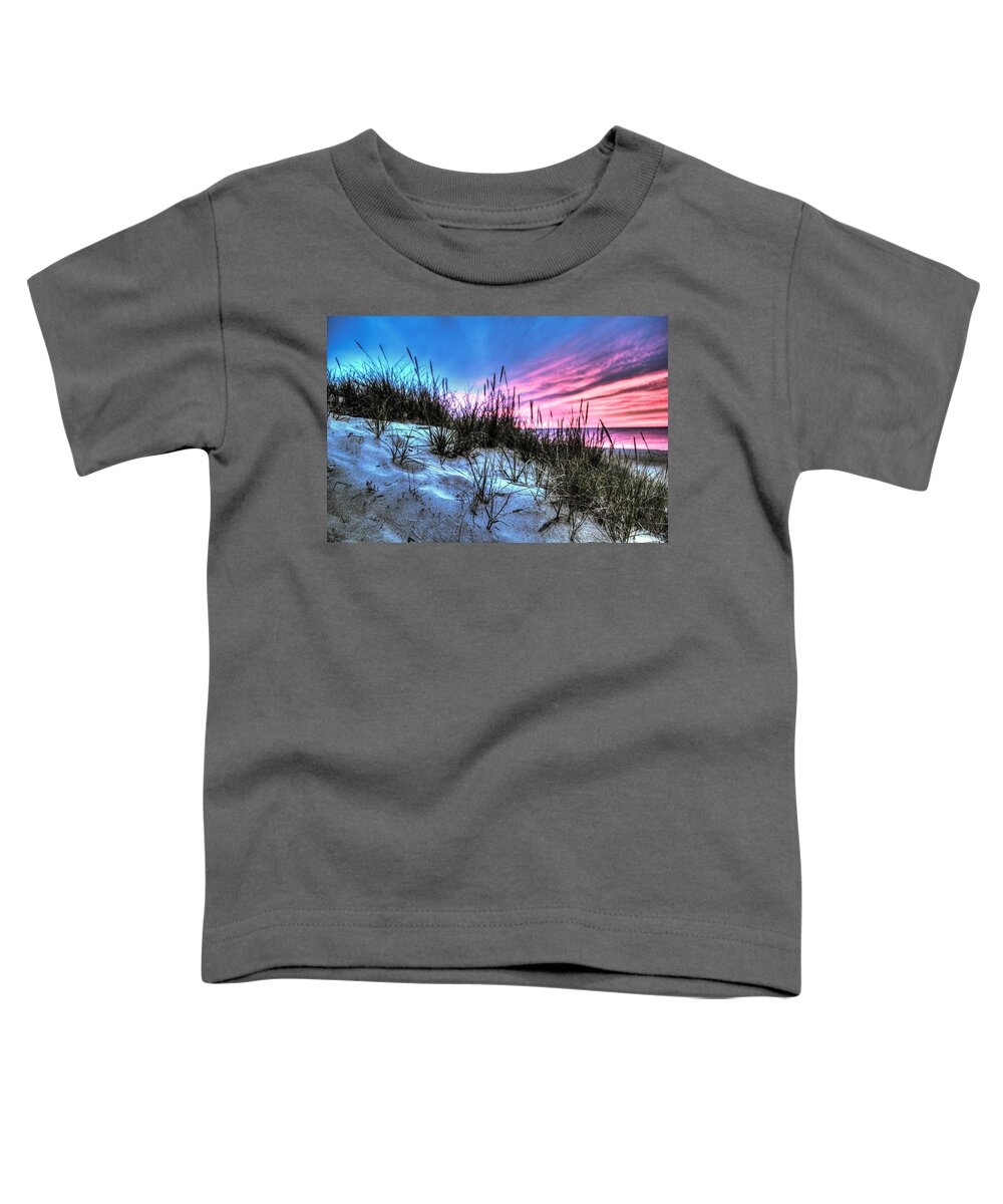 Sky Toddler T-Shirt featuring the photograph Pink Sky at Night by Pete Federico