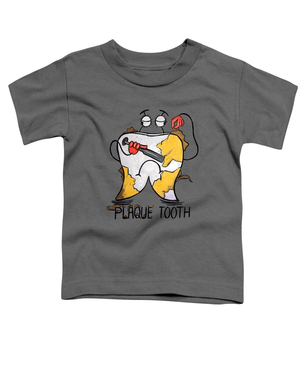 Plaque Tooth T-shirt Toddler T-Shirt featuring the painting Plaque Tooth T-shirt by Anthony Falbo