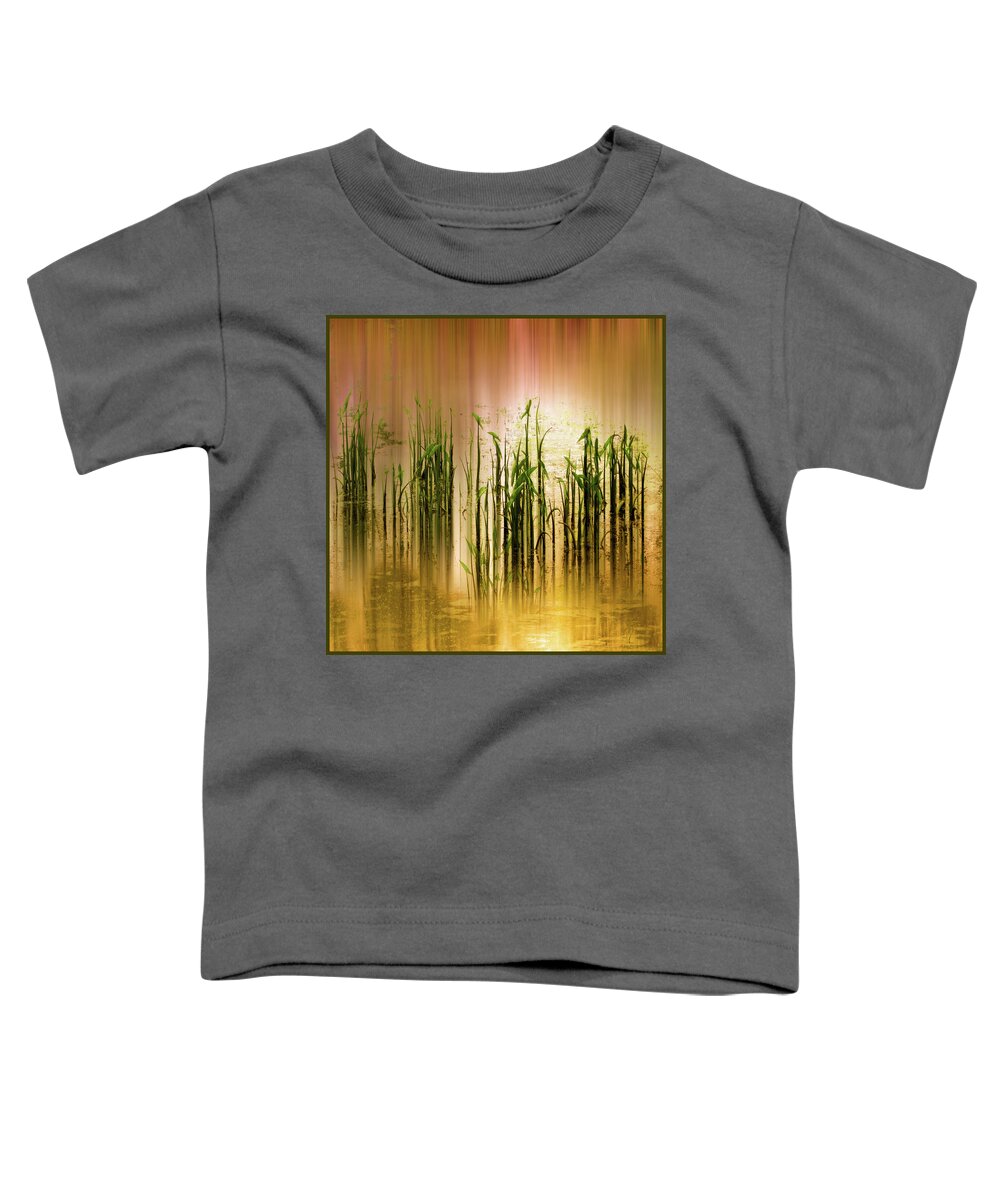 Grass Toddler T-Shirt featuring the photograph Pond Grass Abstract  by Jessica Jenney