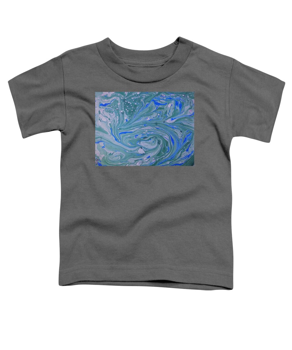  Toddler T-Shirt featuring the painting Pond Swirl 3 by Jan Pellizzer