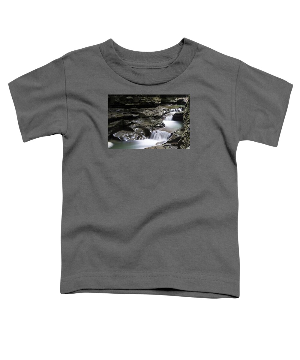 Waterfall Toddler T-Shirt featuring the photograph Pools of the Cavern by Weir Here And There